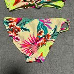 Xhilaration Neon Palm Leaf Floral Bikini Top and Bottom Set M/S Photo 4