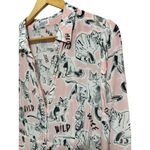 Claudie Pierlot Paris Cat Print Midi Dress Pink Button Down EU 40 $410 Size 8 Photo 2