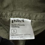 Pact  Woven Twill Utility Olive Green Organic Cotton Joggers Pants Size Small Photo 5