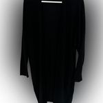 She & Sky Long basic black cardigan with pockets - sz Small Photo 0