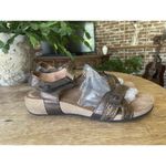 Taos Womens Sandals Size 9.5 US 40 EU Brown Leather Woven Strap Comfort Spain Photo 4