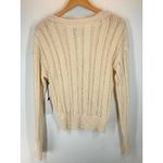 ASTR  NWT Small Wrap Front Pointelle Sweater In Cream - $79 Retail Photo 4