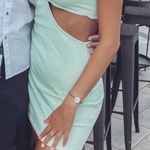 Hazel Boutique Sage Cut Out Mini Dress Photo 1