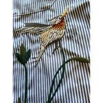 Peck & Peck Embroidered Stripe Button Down Shirt Size Large Bohemian Cottagecore Photo 6