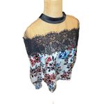 NBD NWT  Floral Lace Illusion Neck Long Sleeve Blouse Top Women Size S Photo 8