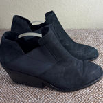 Eileen Fisher  Booties Sz 9.5 Black Nubuck Leather 'Even' Women's MSRP $258 EUC Photo 0