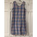 L.L. Bean purple madras plaid shift dress size 8 Green Photo 1