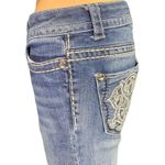 Paisley Sky Womens Denim Blue Jeans Pants Jeweled Straight Leg Size 4 EUC Photo 8