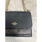 Coach Black Leather Chain Shoulder Bag Photo 3