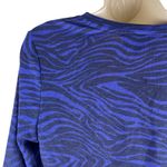 David Lerner  Tiffany V Neck Knotted Top Animal Print Blue Size XS Photo 8