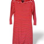 Ralph Lauren Lauren Jeans Company Red White Striped Mini Tee Shirt Dress Womens Photo 0