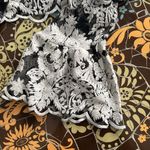 Karen Kane  Elegant Black and Cream Lace Top SZ: L Photo 5