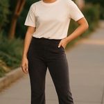 Aerie  Corduroy Flare Leggings Pants Womens Large Regular Gray Casual Stretch Photo 0