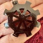 BUDDHIST WHEEL coconut shell pendant necklace Brown Photo 5