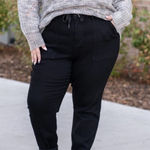 Judy Blue  Black High Rise Jogger Jean Drawstring Pants 22W Photo 0