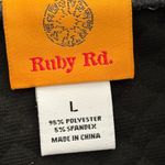 Ruby Rd Gray Quilt Look Vest with Drawstring at Waist Size Large EUC Photo 6