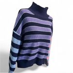 POL  Multicolor Striped Turtleneck Sweater Photo 2