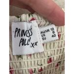 Princess Polly  Floral Crop Top Puff Sleeve Drawstring White Pink‎ Size 8 Photo 2