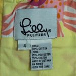 Lilly Pulitzer  Pink Yellow Floral Halter Dress Backless V Neck Size 4 Photo 5