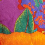 American Vintage Nouveau Floral Flowers Vintage Retro Bright Rayon Size Medium M Shirt Blouse Photo 13