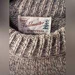 Vintage Women’s Woven Sweater Oatmeal Sz Lg SEARS / FIELDMASTER Thick Sweater Photo 2
