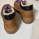 Schutz  Brown Leather Winter Boots with Purple Laces Photo 5