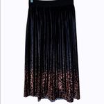 Chico's NWOT Chico’s ANIMAL-PRINT PLEATED MIDI SKIRT Velvet Photo 6