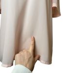 Vintage Avon Blouse Size 12 | Embroidered Petal Pink Puff Sleeve Button Back Top Photo 5