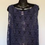 Profile by Gottex Navy Lace Swim Cover Up Blue Size XL Photo 3