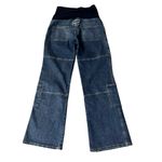 Vintage Ramilee Maternity Cargo Jeans Size 3 M/L 10/12? Stretch Denim Blue Used Photo 3