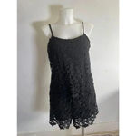 Romeo + Juliet Couture Black Lace Romper Size S Shorts Crochet Summer EUC! 0153 Photo 2
