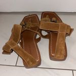 Bernardo  Tan Suede and Leather Buckle Sandals Photo 3