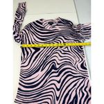 J.Crew Zebra Print Crewneck Sweater Pink Black Animal Print Top cashmere S Photo 1