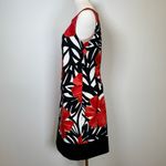 Alyx Red Black White Floral Sleeveless Midi Dress Women’s Size 12 Photo 4