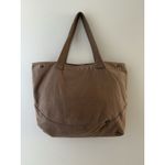 Life is Good Brown LOVE Canvas Tote Bag Pink Letters Beach Grocery Sustainable * Photo 1