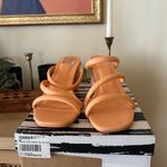 DV Dolce Vita Myla Strappy Block Heel Sandals Square Toe Orange NEW Size 9 Photo 1