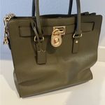 Michael Kors  Hamilton Large Saffiano Leather Tote Bag Olive Green Photo 2