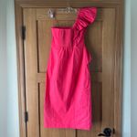 Anthropologie By One-Shoulder Ruffle Linen Column Midi Dress Womens Small Petite Photo 6