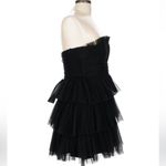 BCBGMAXAZRIA  Strapless Eve Tiered Tulle Mini Dress, Black Photo 4