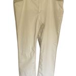 Abercrombie & Fitch Abercrombie Slim Straight Leg High Rise Cream Faux Leather Jeans Size 24 NEW Photo 2