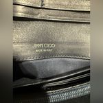 Jimmy Choo Long Wallet Silver Star-Studded with Rhinestones Blue Grey Leather Photo 12