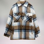 ZARA | Wool Blend Plaid Overshirt Shacket Size Small Photo 8