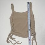 SheIn Cropped Tank Top with Scrunched Sides Size Small Tan Sleeveless Photo 8