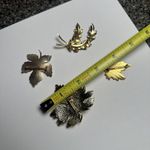 Autumn / Fall Brooch Pin Lot Of 4 Leaf Leaves Variety Photo 7