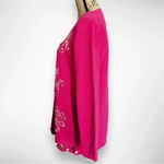 STORYBOOK KNITS Vintage Henna Floral Pink Cardigan W/ Embroidery Medium‎ NWT Photo 4