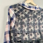 Envol Alec Ning X Stayreal Designer Plaid Polka Dot Chiffon Dress Size M Cowgirl Black Size M Photo 7