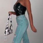 SheIn High Rise Ripped Straight Jeans Photo 3