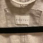 Poetry Viscose Linen Blend Utility Beige Jacket Size 8/10 Photo 4