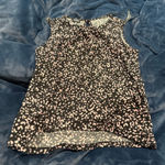 Jones New York Black Patterned Work Top Size M Photo 0