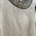 Topshop  Embellished Ivory Jacquard Mini Dress size 8 Photo 5